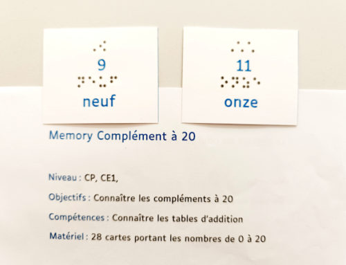 Jeu Mémory Compléments à 20